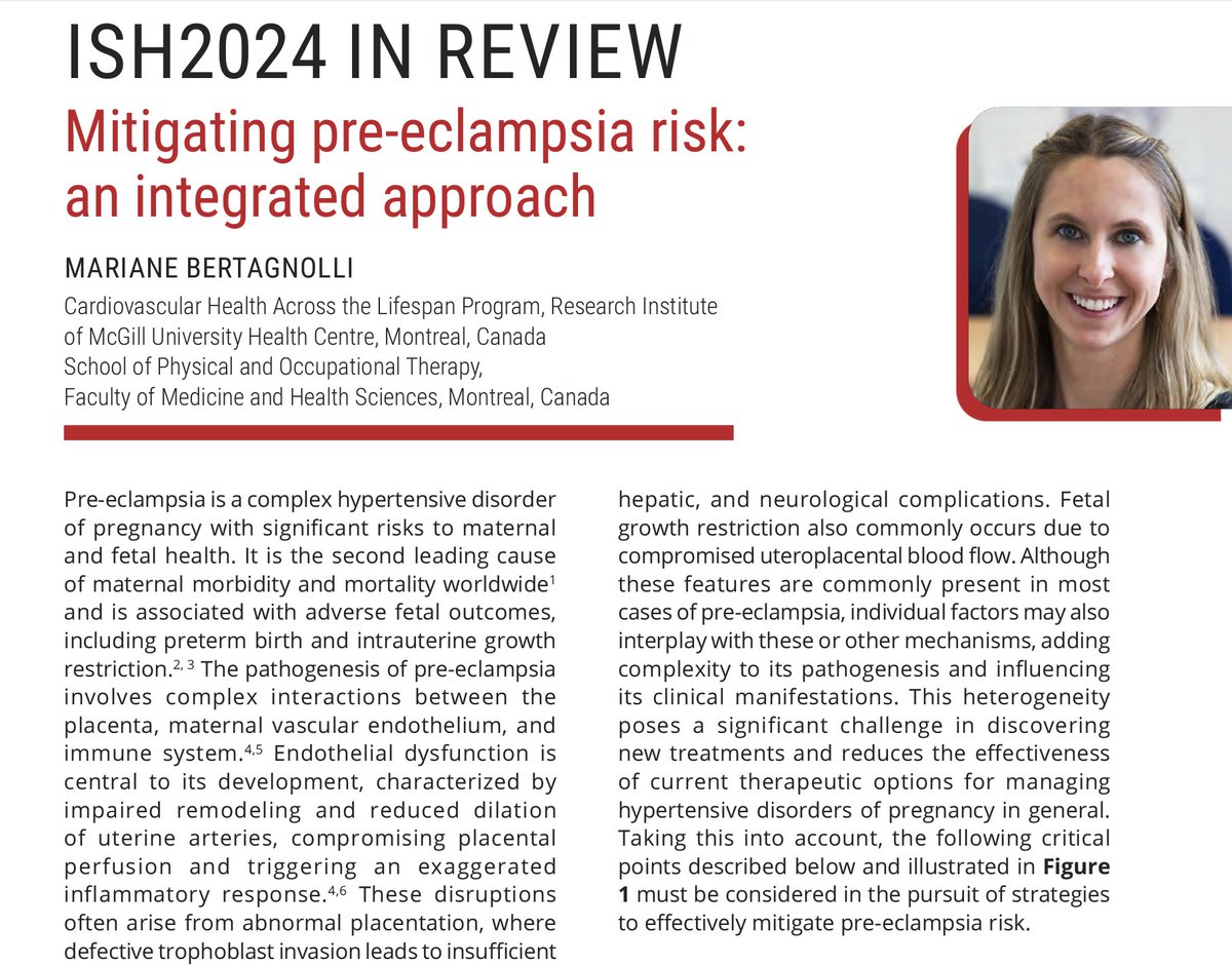 Mitigating #preeclampsia risk requires both advanced diagnostics and accessible interventions that can be implemented widely, writes <a href="/mari_br_montrea/">Mariane Bertagnolli</a> of <a href="/cusm_muhc/">Centre universitaire de santé McGill</a> in the latest edition of Hypertension News.

✒️ish-world.com/wp-content/upl…

#hypertension #highbloodpressure