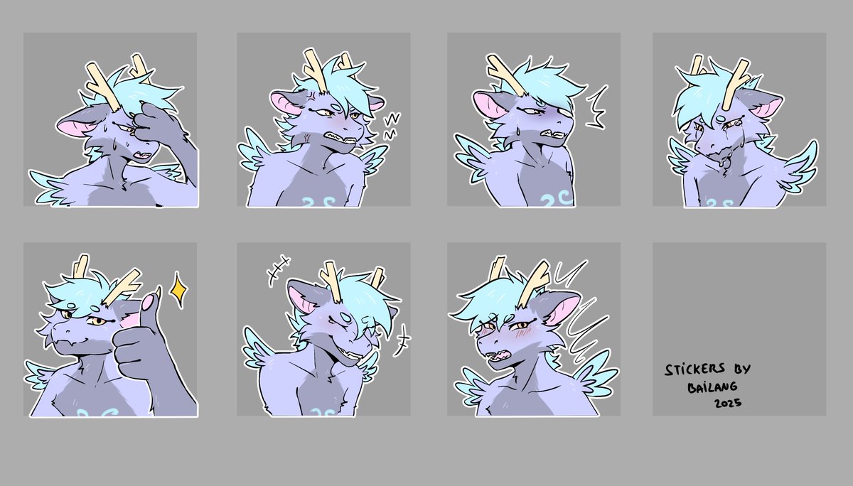 bailang_art's tweet image. Stickers for @ExtrysGO ✨
#furry