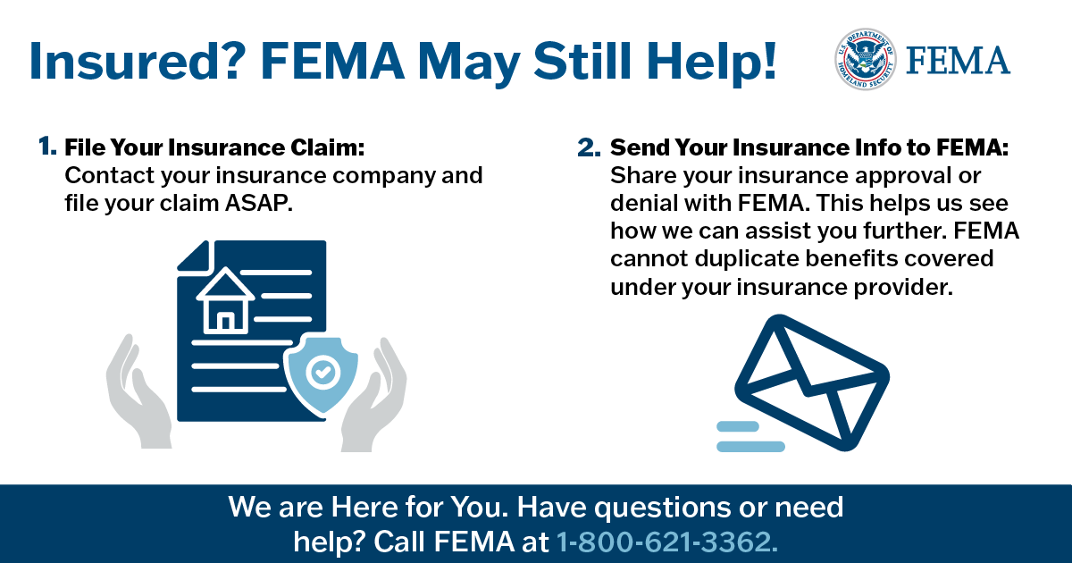 California: if you already have insurance, you may still be eligible for federal assistance. We can't provide money for disaster-related expenses covered by insurance, but if your damage isn't fully covered, we may be able to help.

🔗 fema.gov/sites/default/…

Steps to apply⤵️