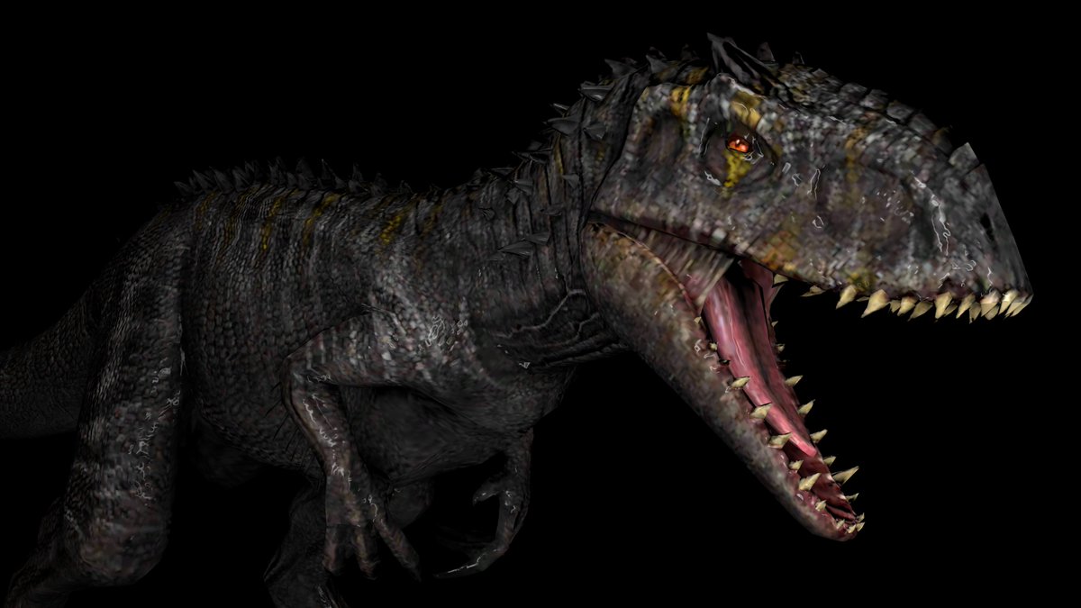 Ludia's Indominus rex is very neat, not accurate to the film model at all but cool in its own way, I headcanon the gen 2 would look like this in live action too and not like a recolored JW1 Indom