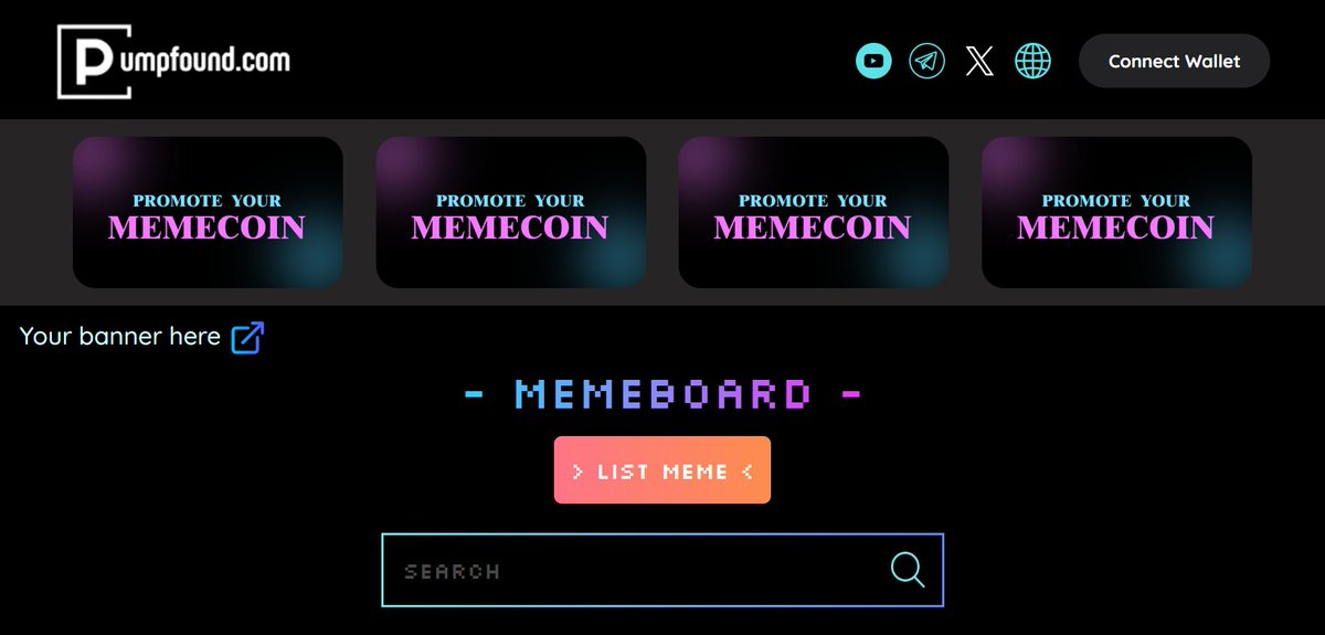🚀 Welcome to PumpFound.com – The Ultimate Hub for Meme Coins! 🌟

Are you looking to gain massive exposure for your meme coin? Look no further! PumpFound.com is the premier platform for listing meme coins, offering you the chance to shine among crypto