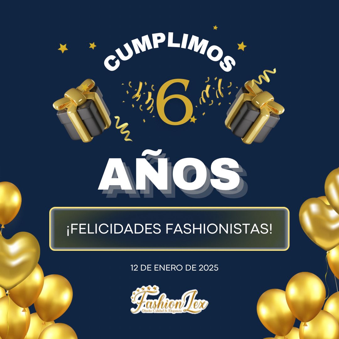 FashionLexModel's tweet image. Feliz Aniversario 6 a todos nuestros Fashionistas!!!🌟🥳🎉

Hoy es el día en que se fundó #FashionLex💙

Siendo un 12 de Enero de 2019.

#Remembers🥹🌟 #Aniversary🎊 #Enero25✨