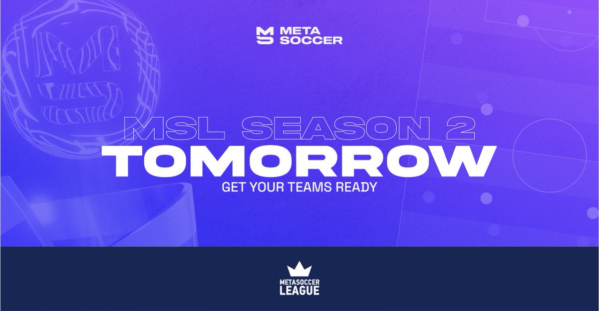 MSL Season 2 starts tomorrow 🏆

Time to show what you're made of ⚽️