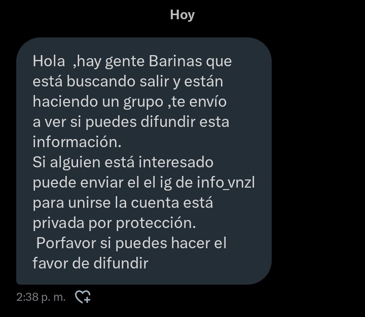 enhalvsnn's tweet photo. 🚨Personas de Barinas se estan armando grupos para salir a las calles. ¡En la unión se hace la fuerza! https://t.co/rC5DzTKz25
