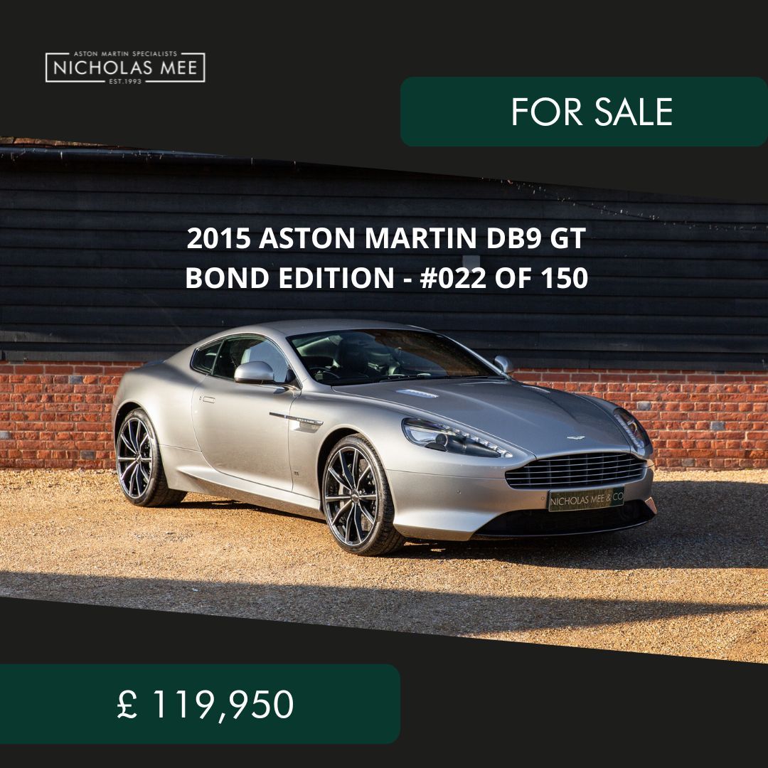 nicholas_mee's tweet photo. New stock alert: 2015 Aston Martin DB9 GT Bond Edition - #022 of 150
A modern classic & extremely rare
Only 38 UK Examples
6,439 miles from new
Full Details: https://t.co/p2QweaBgEz
#astonmartin #jamesbond #bondcar #db9 #db9gt #bondedition #supercars #luxurycars https://t.co/ZwyWwY22VS