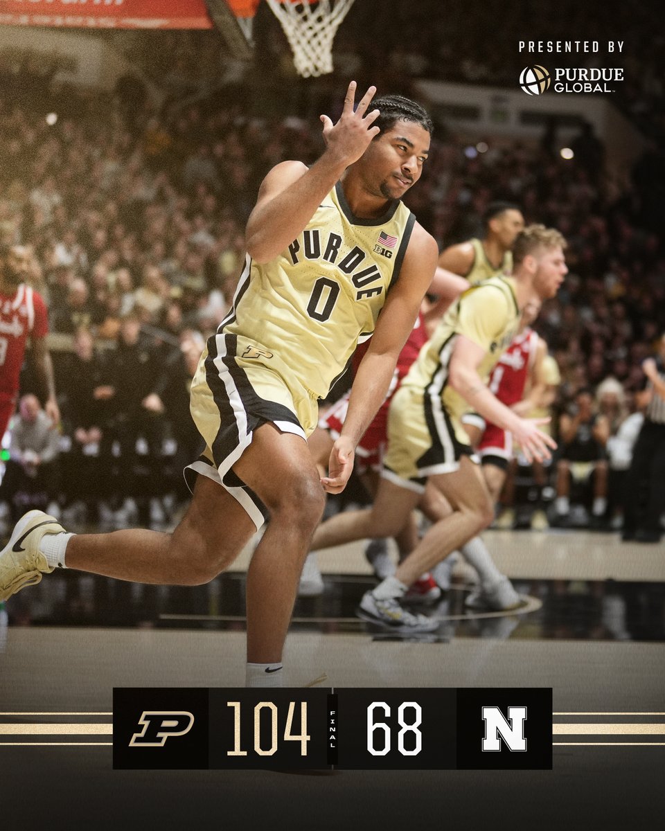 BoilerBall's tweet photo. 💥💥💥 FINAL

Most points in a Big Ten regulation game since Feb. 2020. 19-of-33 from long range. 

✅: Cox - 23 pts, 4 rebs, 4 stls
✅: Loyer - 19 pts
✅: TKR - 15 pts, 7 asts, 6 rebs
✅: Smith - 8 pts, 14 asts, 3 rebs, 2 stls https://t.co/zLOkjktwwy