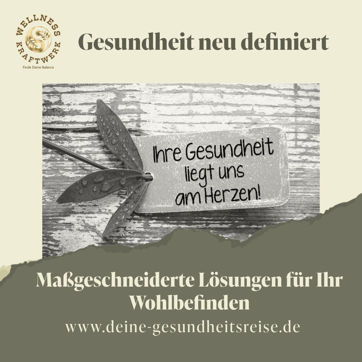 Ihre Gesundheit neu definiert
Maßgeschneiderte Lösungen für Ihr Wohlbefinden
deine-gesundheitsreise.de

#Gesundheit #Wohlbefinden #Transformation