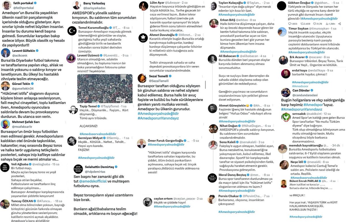 karargahabertr's tweet photo. Bursaspor taraftarını 'ırkçılık' ile suçlayan siyasetçiler ve gazeteciler, Amedsporlu taraftarların Ankaragüçlü oyunculara yönelik saldırıları hakkında hiçbir paylaşım yapmadı. https://t.co/bnhyBEXHts