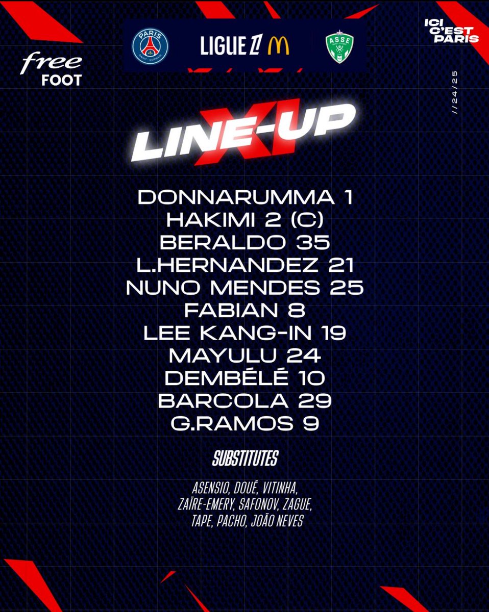 🚨🚨🚨 LUCAS HERNANDEZ TITULAIRE 

Une première depuis sa blessure !