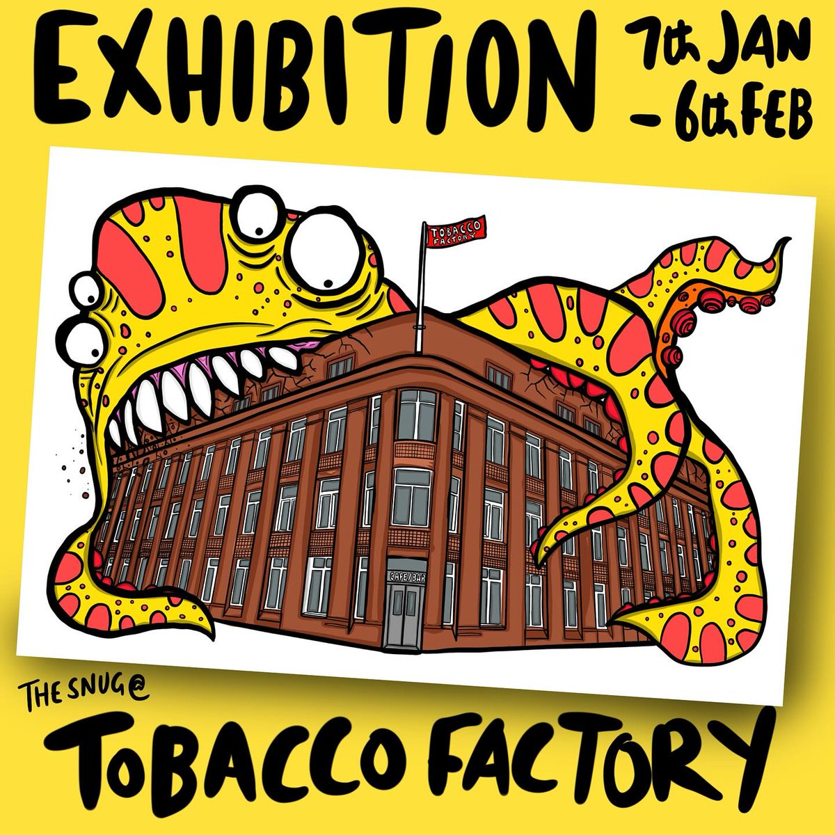 @dixondoesdoodles in The Snug ✏️

Using pen and ink and digital pen and screen he doodles dinosaurs, monsters, animals, zombies and everything in between with a bold, simple, colourful style.