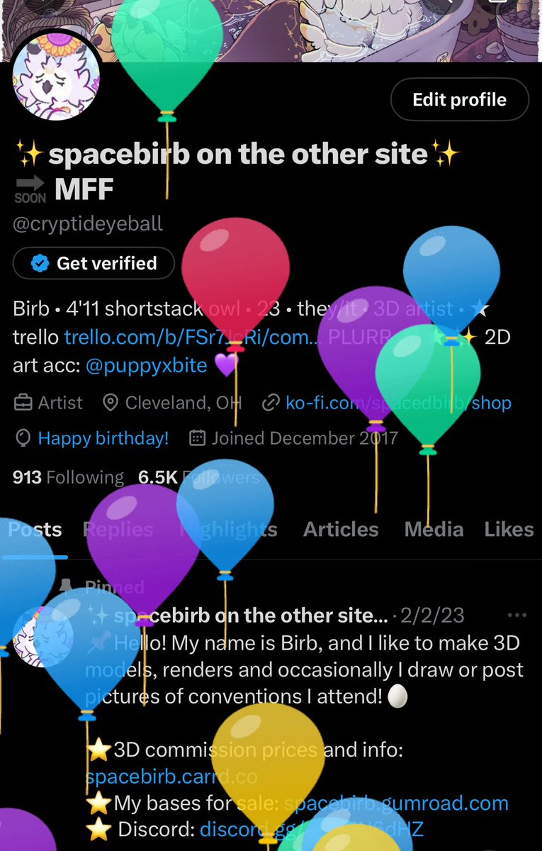 ✨spacebirb on the other site✨ 🔜 MFF (@cryptideyeball) / Posts / X