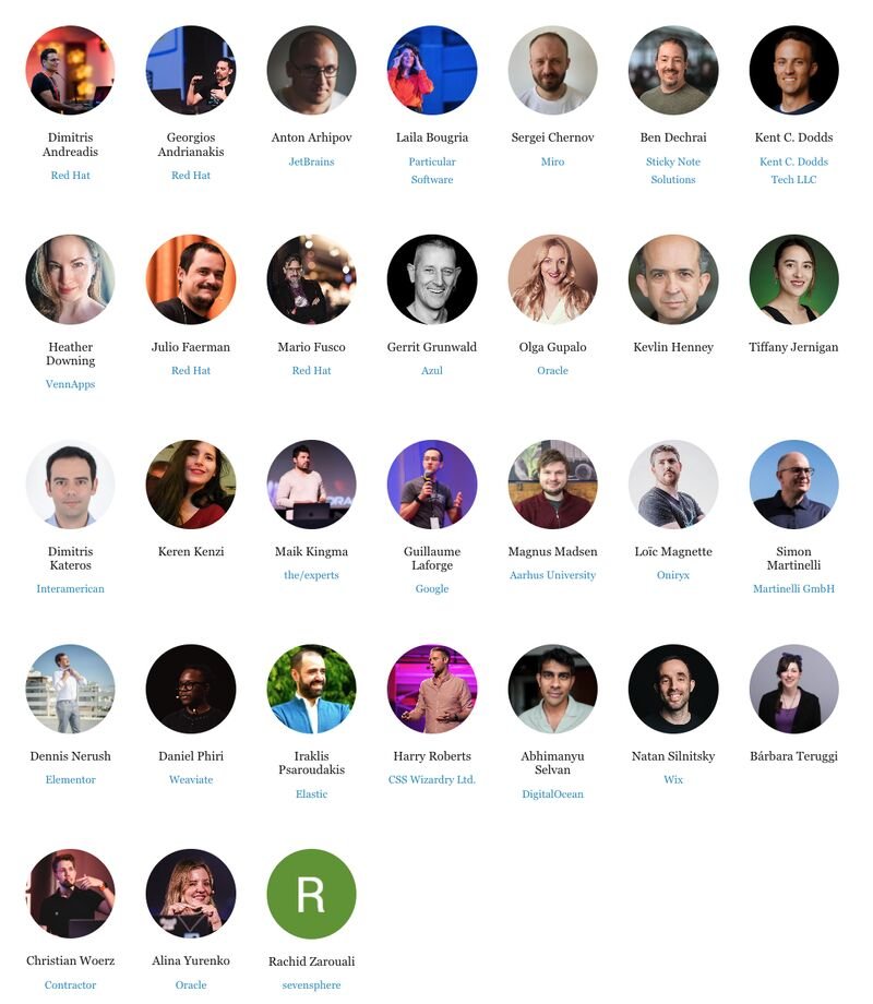 Look how amazingly the speakers line up of Devoxx Greece is forming up and there will be more awesome speakers announced the following days...

OMG, can someone wear my organizer hat and let me mingle and chat with all these great people instead?

#devoxx #devoxxg