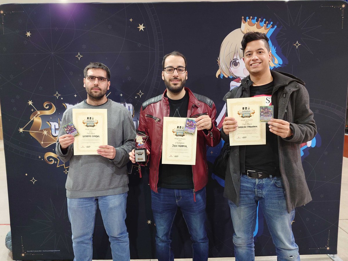 👑 BCS 24/25 👑

Congratulations to the top 3 players of Weiß Schwarz at Madrid, Spain! 🎉

🏅Jose Marmol
🥈Sherish Chowhari
🥉Gerard Condal

#Bushiroad #BCS2425