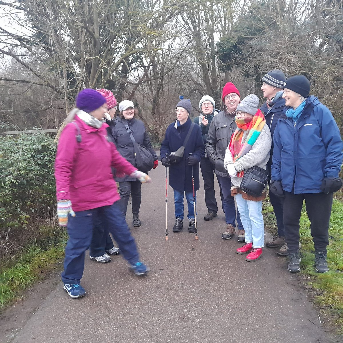 We walked to the Plough and back today. Convivial. We talked about everything from what we did over christmas to tile whipping. Do join us next time.