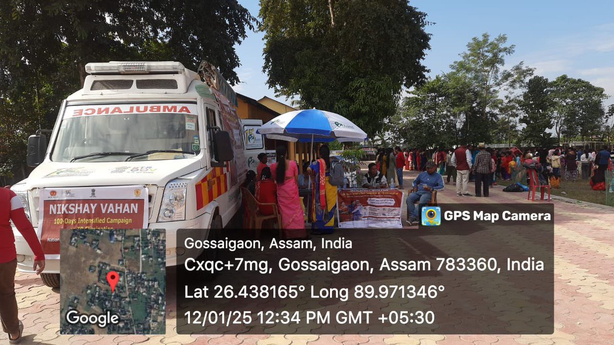 NTEP48152085145's tweet photo. ‘National Youth Day’ was celebrated with organising Awareness camps and Nikshay Shivir at Kokrajhar &amp; Gossaigaon. Thousands of people screened in the Shivirs 
@TbDivision @AssamSto @nhm_assam @dckokrajhar 
12/01/1025 https://t.co/JZJRmUeNoM