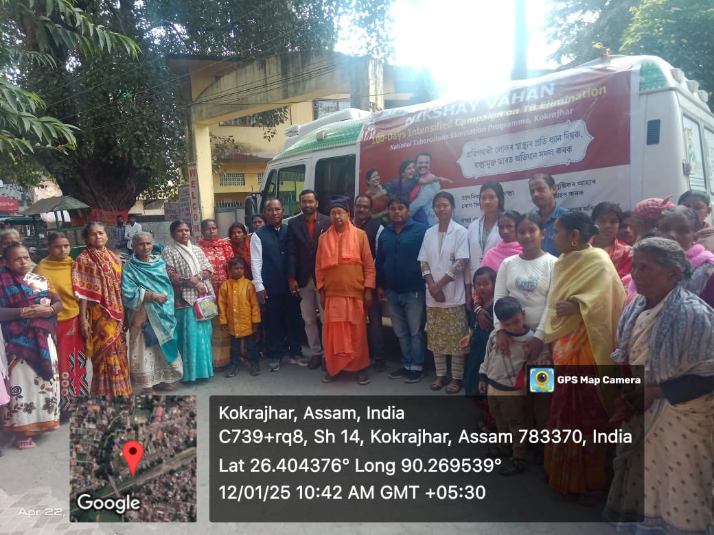 NTEP48152085145's tweet photo. ‘National Youth Day’ was celebrated with organising Awareness camps and Nikshay Shivir at Kokrajhar &amp; Gossaigaon. Thousands of people screened in the Shivirs 
@TbDivision @AssamSto @nhm_assam @dckokrajhar 
12/01/1025 https://t.co/JZJRmUeNoM
