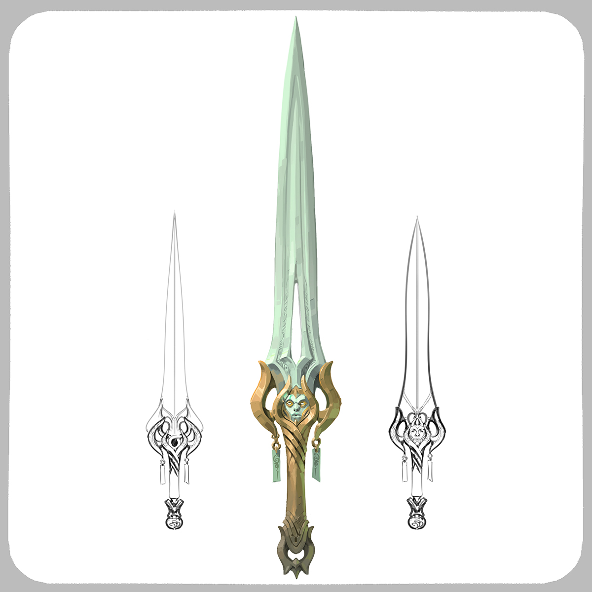 Sword concept for my Youtube channel!  
.
. 
#conceptdesign #conceptart #weapondesign #gameart #digitalpainting