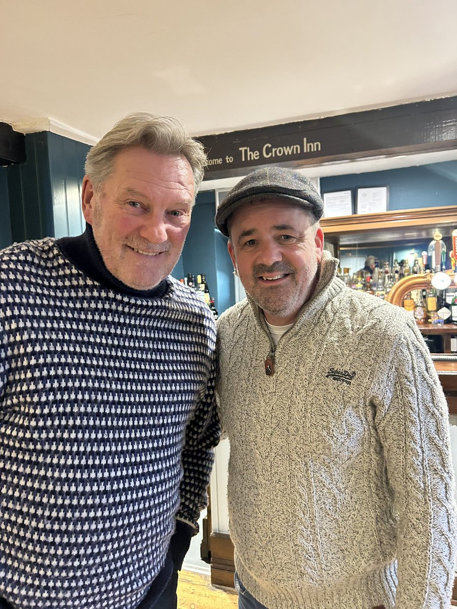Popped out for a pint earlier and bumped into my absolute hero. 
Apologies <a href="/GlennHoddle/">Glenn Hoddle</a> for jumping on you as soon as you walked in and hope you enjoyed your dinner….thanks for being an absolute gent 👍⚽️
