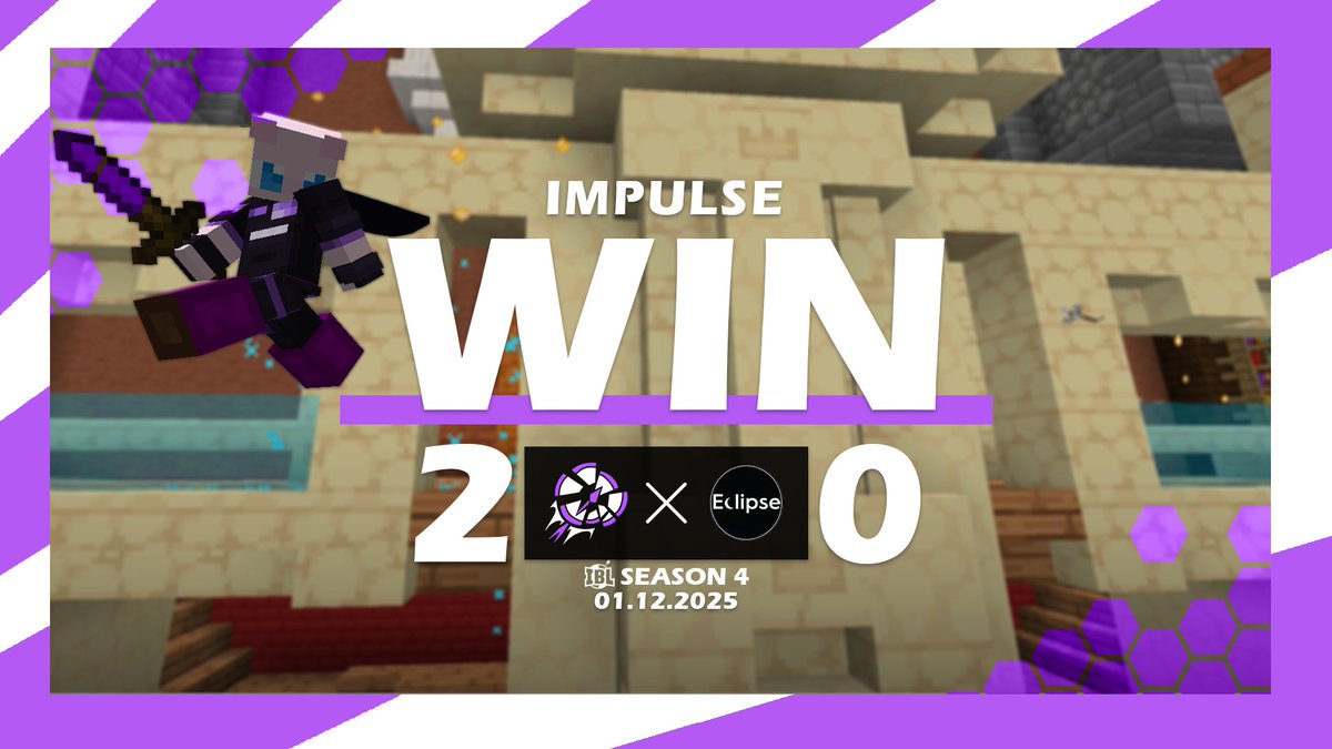 1 down, 14 more to go. 

IMPULSE WINS 2-0 FROM ECLIPSE

#BRACE | #IBLS4