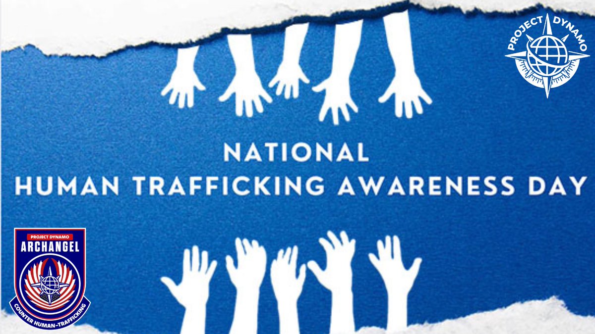 Project_Dynamo_'s tweet photo. On #NationalHumanTraffickingAwarenessDay, we reaffirm our fight to end this atrocity. Through Project Dynamo’s #Archangel initiative, we rescue lives &amp; build a global anti-trafficking network. 

Every donation helps us bring an American out of harm’s way. 
https://t.co/uA0aQTLpPt https://t.co/1K4R63ugY8