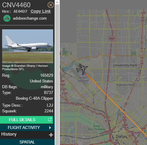 SR_Planespotter's tweet photo. Clipper checking on BUPERS SDC/Raytheon Dallas?

#AE04D7
165829
CNV4460 https://t.co/FSAsflheLC