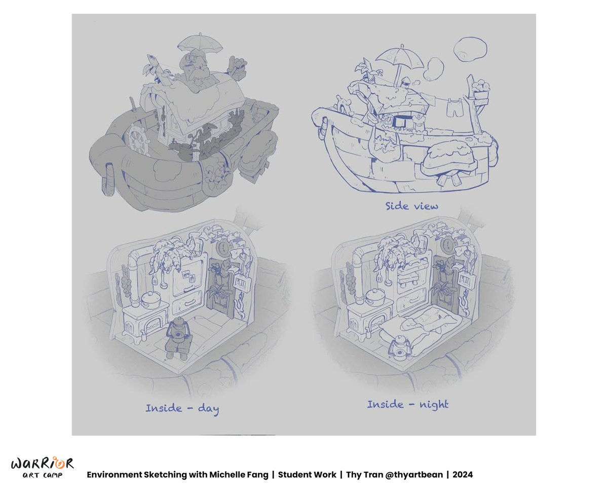 warriorartcamp's tweet photo. Thy (@thyartbean)’s work from Michelle Fang (@fangedbunnydraw)’s Environment Sketching (Sept 2024).

Michelle's new class is coming up in March - one scholarship seat available! Learn more via our website 🥳 https://t.co/M8DAUrH2CU