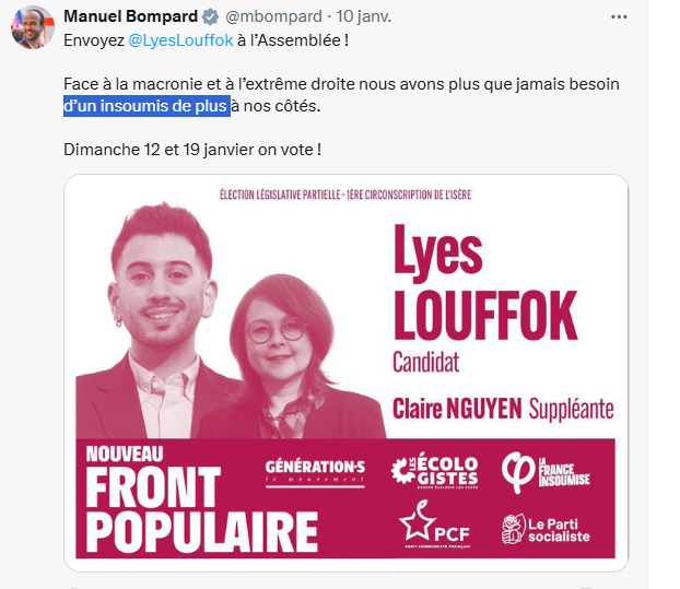 FredericLefevre's tweet photo. Un député LFI en MOINS (et non en plus), pour remplacer celui démissionnaire accusé de VSS, oui c'est possible, et c'est même bien parti...Ne lâchez rien ! 

#circo3801 https://t.co/8avzI0wOGg