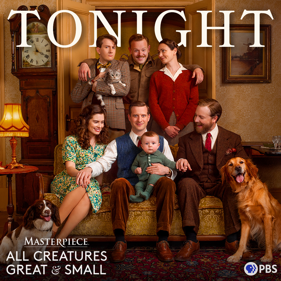 masterpiecepbs's tweet image. Welcome home! 🏠 An all-new season of #AllCreaturesPBS begins TONIGHT at 9/8c on MASTERPIECE @PBS!