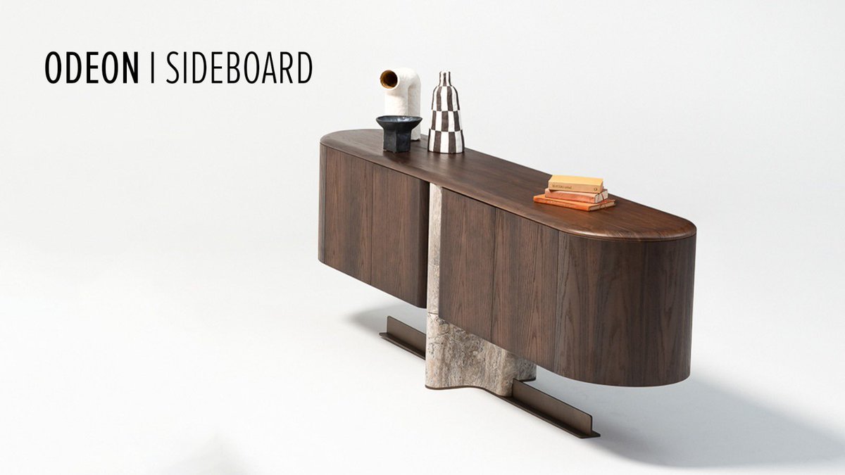 nuveraconcept's tweet photo. The Odeon Sideboard blends the elegance of ash wood with the strength of travertine marble and the modern touch of metal legs. Its modern aesthetic adds a touch of sophistication to any space while offering practical storage solutions.

#OdeonSideboard #HomeDecor https://t.co/45ramdiwYL