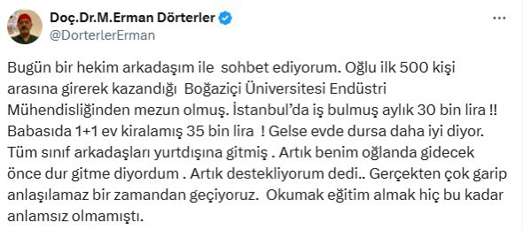 HaberReport's tweet photo. Üniversite sınavında ilk 500'e girerek Boğaziçi Üniversitesi'ni kazanan bir gencin, mezun olduğunda ancak 30 bin TL maaşla iş bulabilmesi sosyal medyada gündem oldu. https://t.co/Xayezq5Yi3