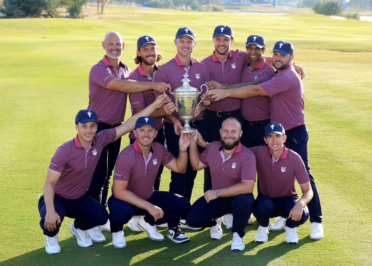 JustinRose99's tweet photo. Honoured to have been shoulder to shoulder with these guys over the last few days. As a captain I couldn’t have been luckier as they played with pride, skill and commitment producing some amzing golf!
Great way to start the year! 🏆 #TeamCup https://t.co/lvIUgYEbej