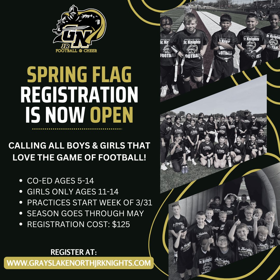 GNJrKnights's tweet photo. CO-ED AGES 5-14 INFO &amp; REGISTRATION: https://t.co/ULfK5kfeD5
GIRLS ONLY AGES 11-14 INFO &amp; REGISTRATION: https://t.co/0wR3kXkAkh
FLAG PROGRAM INFO: https://t.co/75MwdKjHK8 https://t.co/NIfZXpaZHC