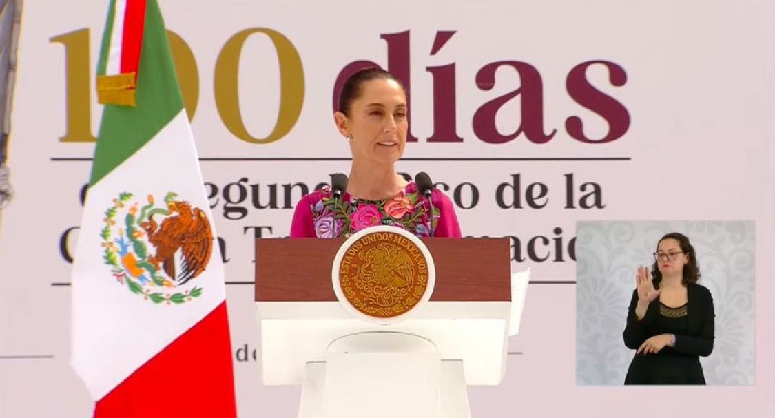 SNietoCastillo's tweet image. Fue un honor acompañar a la Presidenta @Claudiashein al evento Cien Días del Segundo Piso de la Cuarta Transformación, un hecho histórico donde se destacaron los logros alcanzados por el @GobiernoMX durante el inicio de su administración. ¡Felicidades!
#100DiasDeGobierno