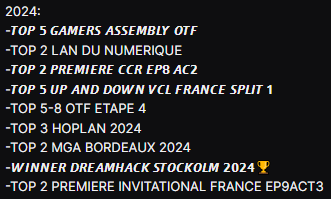 RoslenVLR's tweet image. 🇫🇷LFT SENTINEL ONLY POUR LES INVITATIONAL PREMIER , PAS FULL TIME , VOICI CE QUE J'AI FAIT EN EQUIPE EN 2024