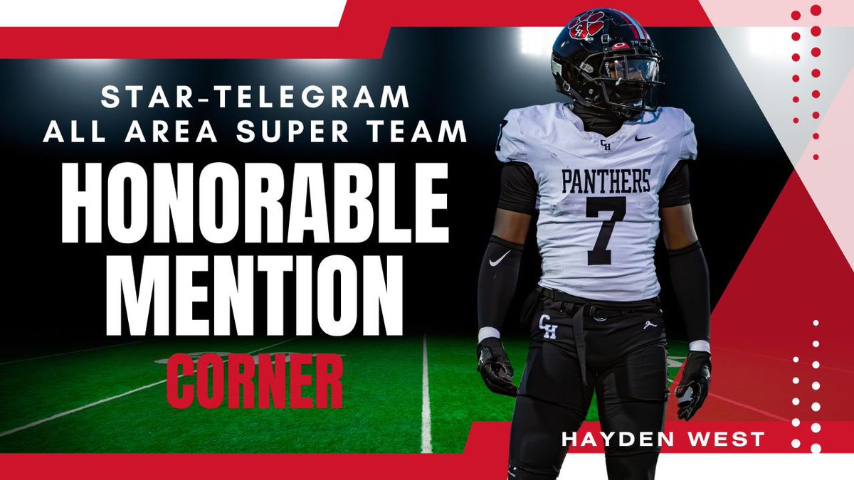 Congrats <a href="/_HaydenWest/">Hayden West</a> 
Tremendous honor!
Go Panthers!