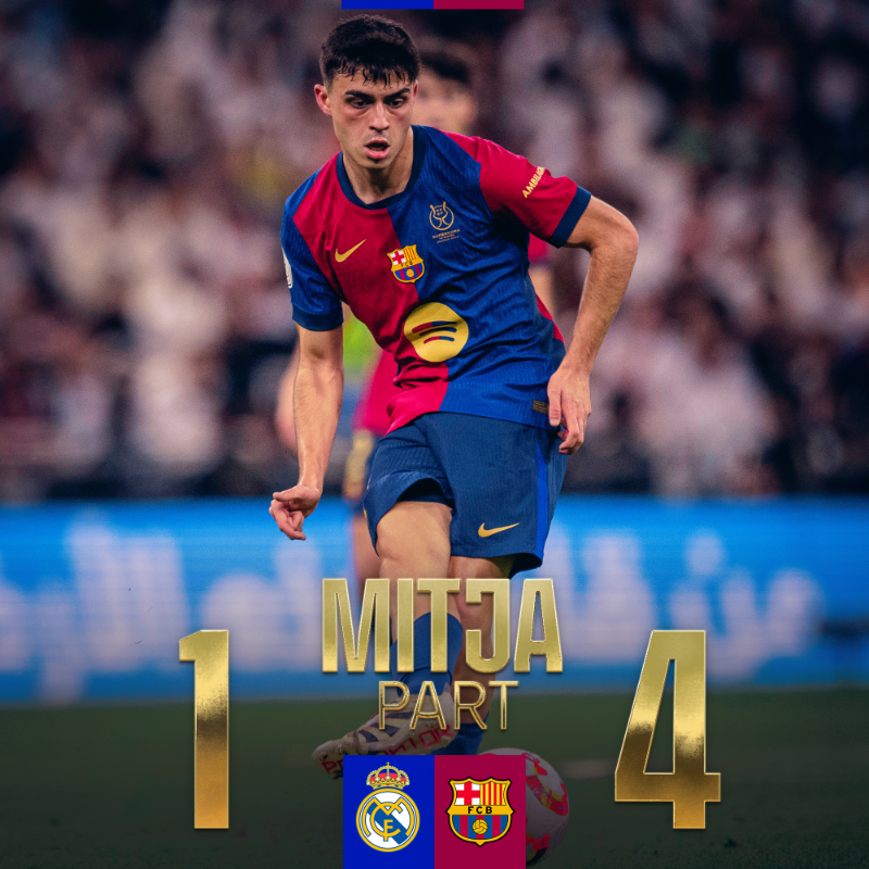 FCBarcelona_es's tweet photo. Una primera parte de locos. 🤯
#ElClásico