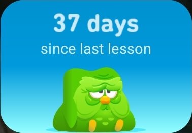 _m4gnu5_'s tweet photo. New duolingo streak going well https://t.co/b1VZNELsrG