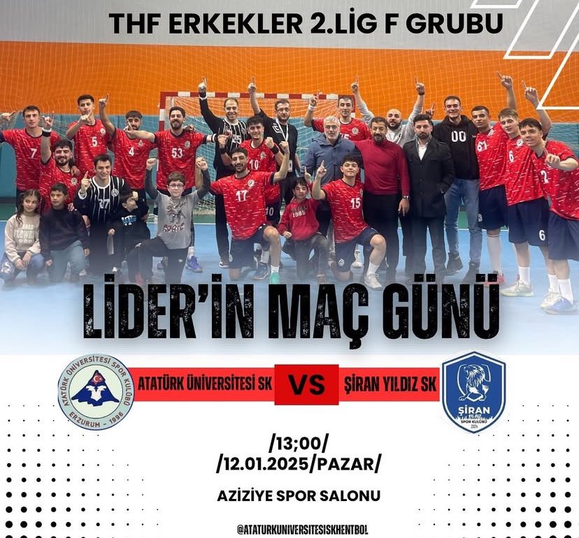 YNzmogllari10's tweet photo. Atatürk Üniversitesi S.K Hentbol takımımız namağlup play-off'a yükselmiştir.
Acısıyla tatlısıyla bir sezonu daha geride bıraktık. 
Allahın izniyle ve hayırlısıyla 
bu sene yolun sonu 1.lig 💪 
Bizlerden desteğini esirgemeyen herkese teşekkür ederiz.
İyi ki varsınız… https://t.co/j4zD1xZuOd