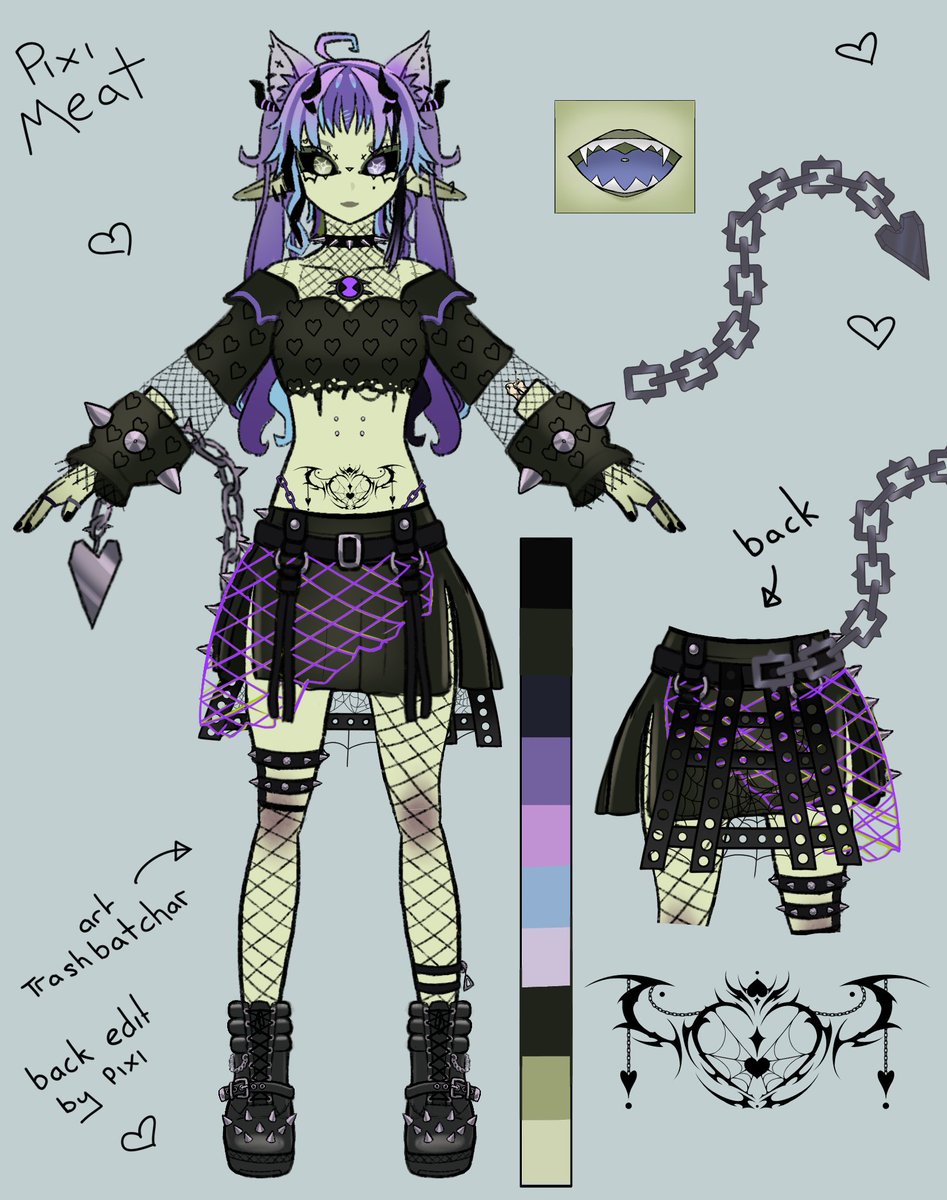 pixi_meat's tweet photo. @LizzardDaddy Thank you for this opportunity:)
Ref by #TrashBatChar https://t.co/YWFsdwn1S6