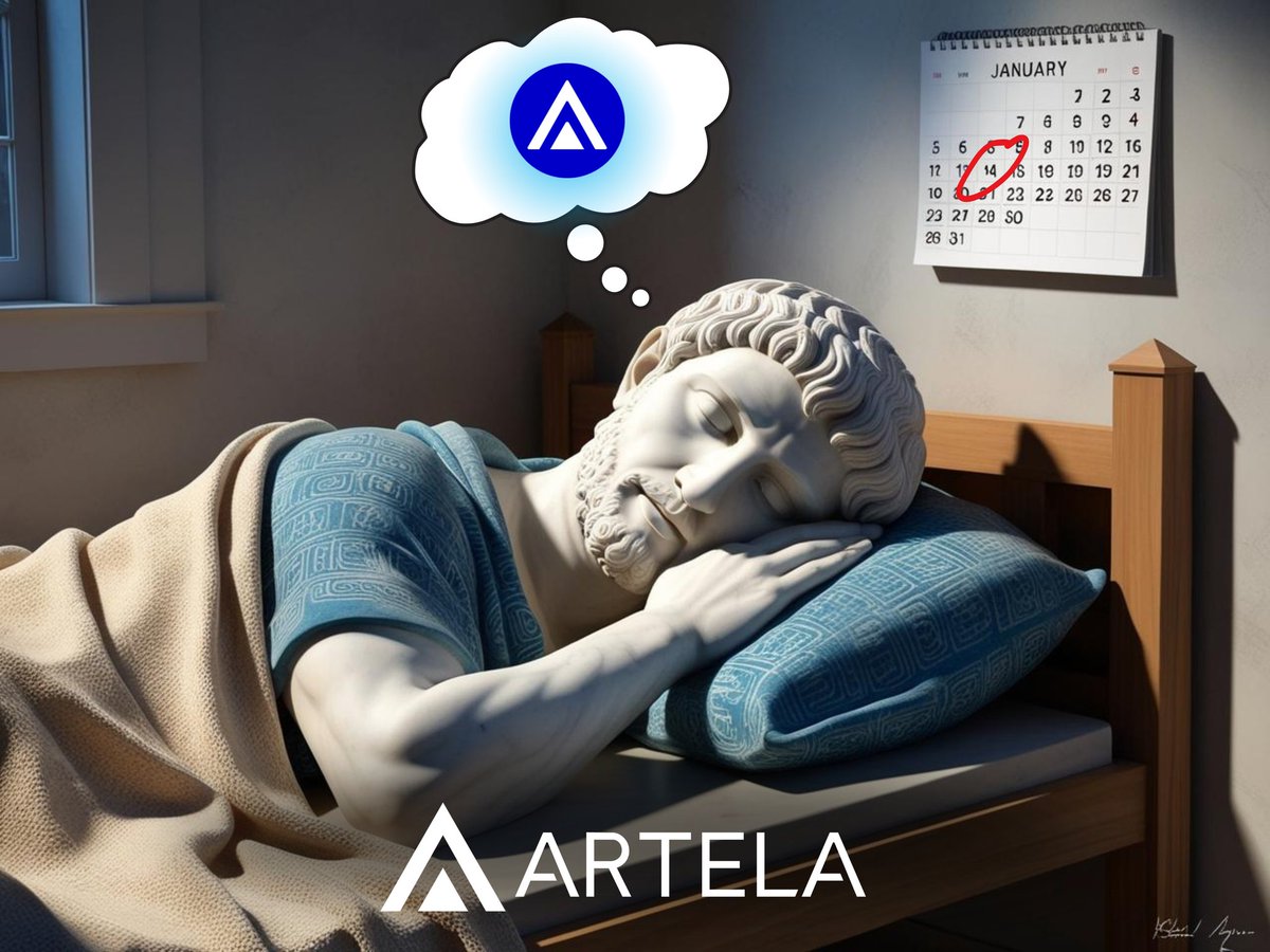 pargabut's tweet photo. Wake me up on January 14th!
I can’t wait to see my $ART allocation.
*Even in my sleep, $ART is all I can dream about.
For now, I’ll recharge and gear up for the $ART hype. 🚀✨
#ArtelaMainnet #ArtelaStar #GreatA #fullyonchain #OnChainAI #TGE
@Artela_Network @artela_aivinci