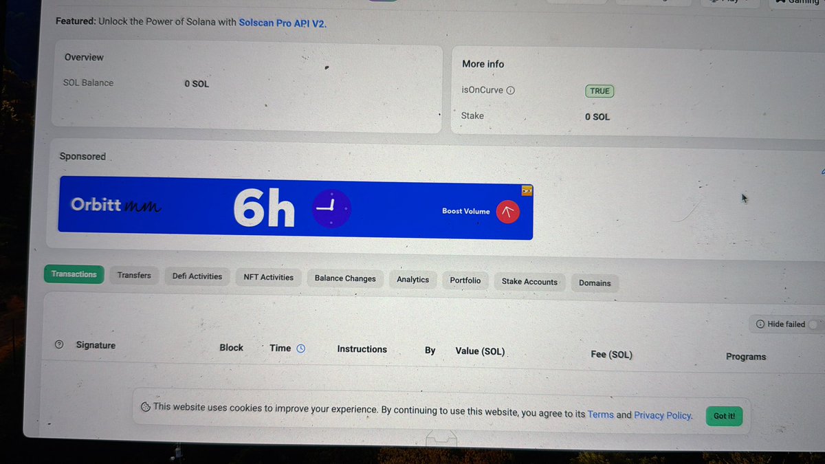 JordanOrtez's tweet photo. @griffaindotcom I bought an ai agent and was promised .5 solana back into my wallet but theres nothing there https://t.co/aX5A4CPquq