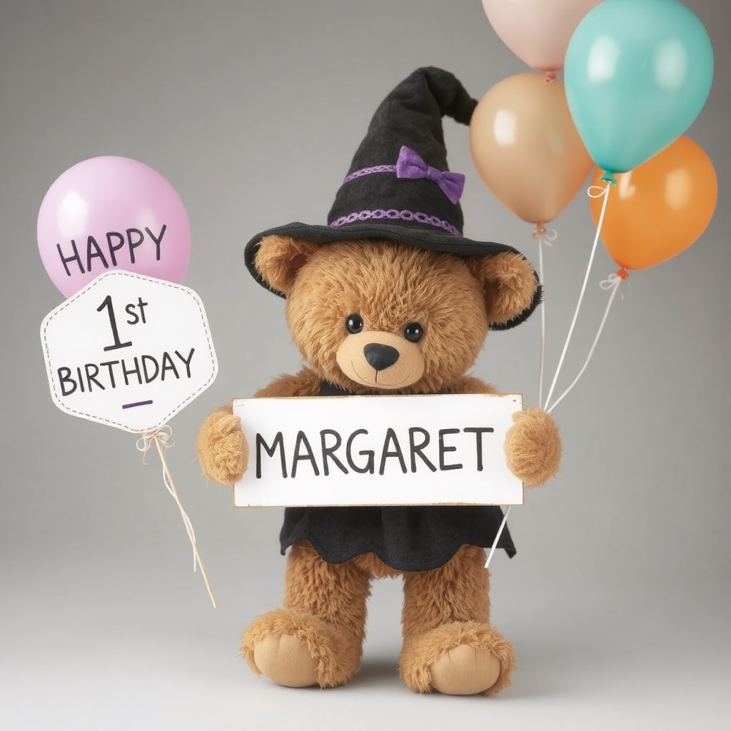 CaitLeaming's tweet photo. Happy 1st Birthday Margaret! I hope you have an absolutely amazing day!! 

@RuthieConnell @RobBenedict 
💜💖💜💖🥳🎉🎂🎁
xxxxxx https://t.co/tSGYzahDS8