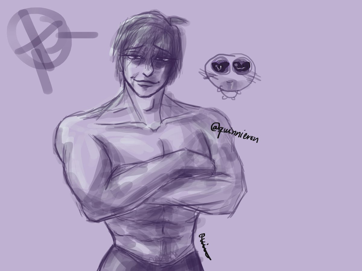 quinnieron's tweet photo. hiii everynyan im alive !!!! working on different body types currently........have one toji sketch !! #TojiFushiguro #jjk #JujutsuKaisen https://t.co/G7PhOPzfEk
