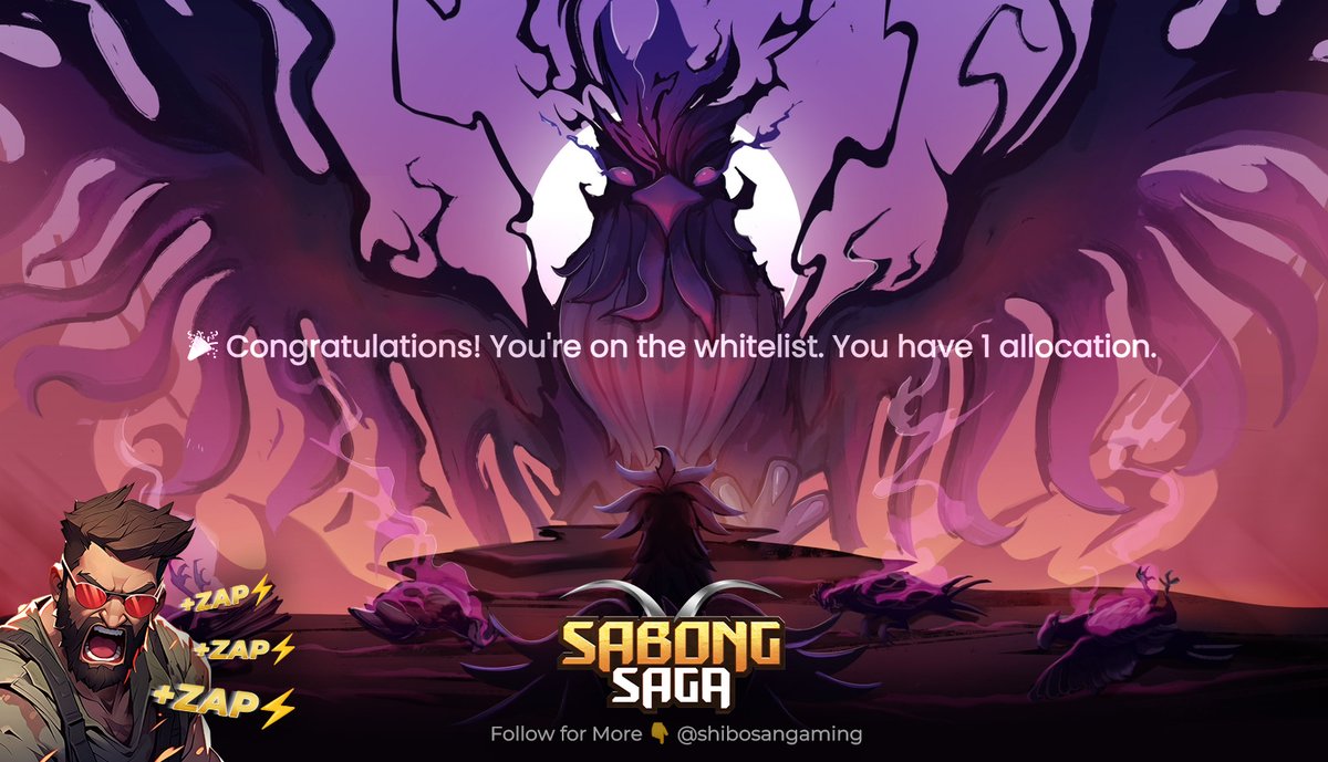 The Ultimate Minting Checklist 🐔
✓ Culture
✓ Community
✓ Game
✅ Cocks
✅ Fighting
✓ Scarcity: Only 2,222 BOIS
✓ Mint Price: Just 20 $RON
✓ Launchpad: Mavis Market

Alright, we’re MINTING @SabongSaga BOIS!

🚨 Genesis Chicken Pre-Sale goes LIVE Jan 15th.

⚡<a href="/zentry/">Zentry</a> zap