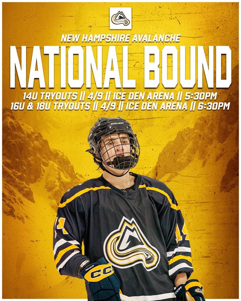 Program Information and Tryout Information can be found here:

nhavalanche.com/page/show/6114…

*Save $10 on your Tryout Fee if You sign up by January 31st*
**2017 Birth Years and younger Tryout For Free!**