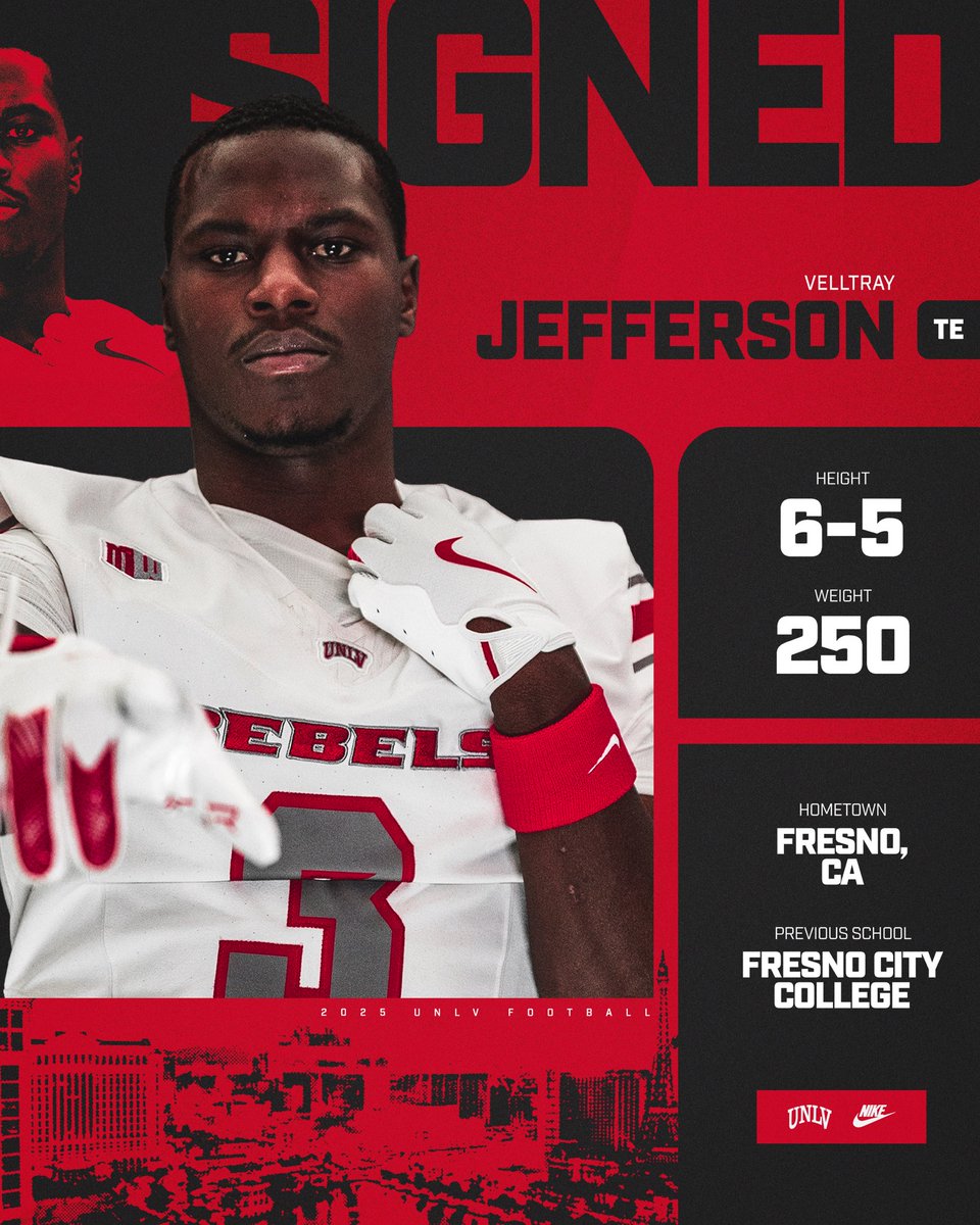 unlvfootball's tweet photo. 559 ➡️ 702

Welcome to Las Vegas, @velltrayj03 🎰 https://t.co/EA5KBPy2M4