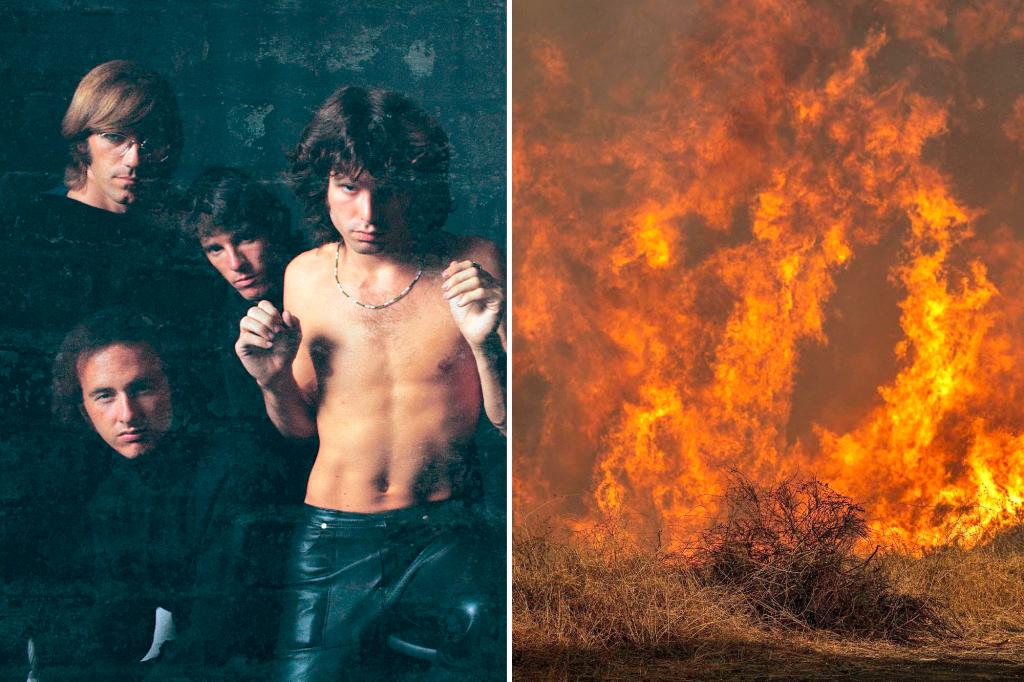 nypost's tweet photo. LA home where The Doors hit ‘Light My Fire’ was written burns to ground https://t.co/IkBDPPr1MI https://t.co/HcBshecLPU