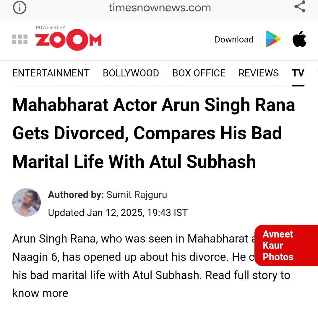 Arjun Singh Rana played the role of King Pandu in Mahabharat TV series, an adaptation of Indian Epic of same name.

He opened up about his struggles. Many actors and NRIs face the same struggle that talented men like Atul Subhash faced.

timesnownews.com/entertainment-…