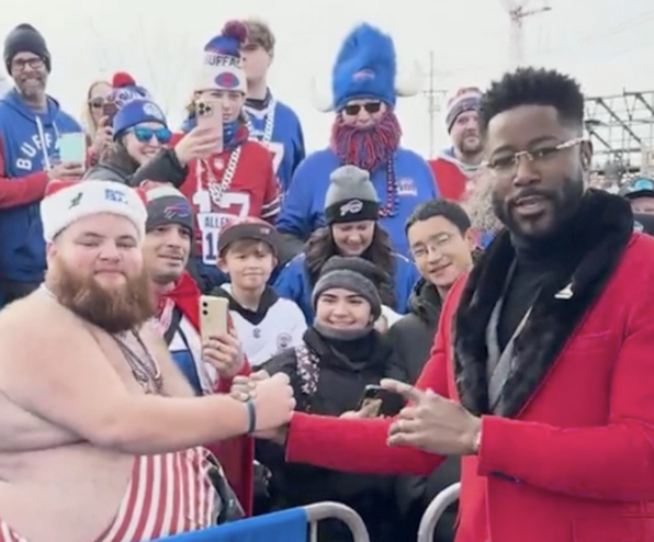 NFLonCBS's tweet photo. BREAKING: @nateburleson's jacket has made it to the Wild Card round https://t.co/77x3ZvO4r5