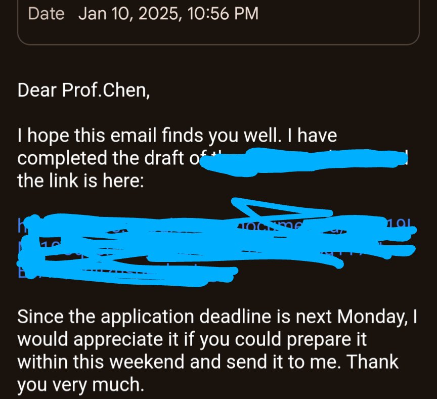 Got an email from one student on Friday night being asked to finish the task on weekends. I was shocked for a while...How would you respond?

#academiclife #WorkLifeBalance